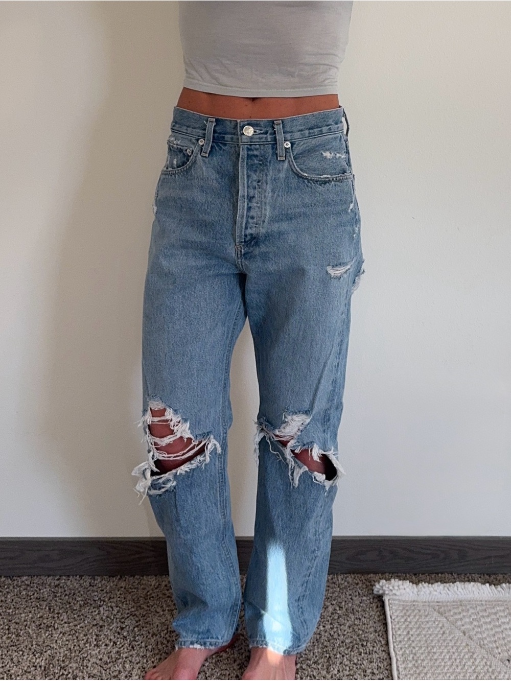 AGOLDE 90s Mid Rise Straight Jeans | Size 25 | Like New